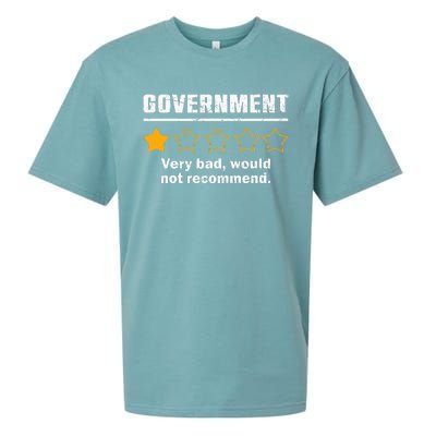 Anti Government One Star Rate Not Recommend Sueded Cloud Jersey T-Shirt