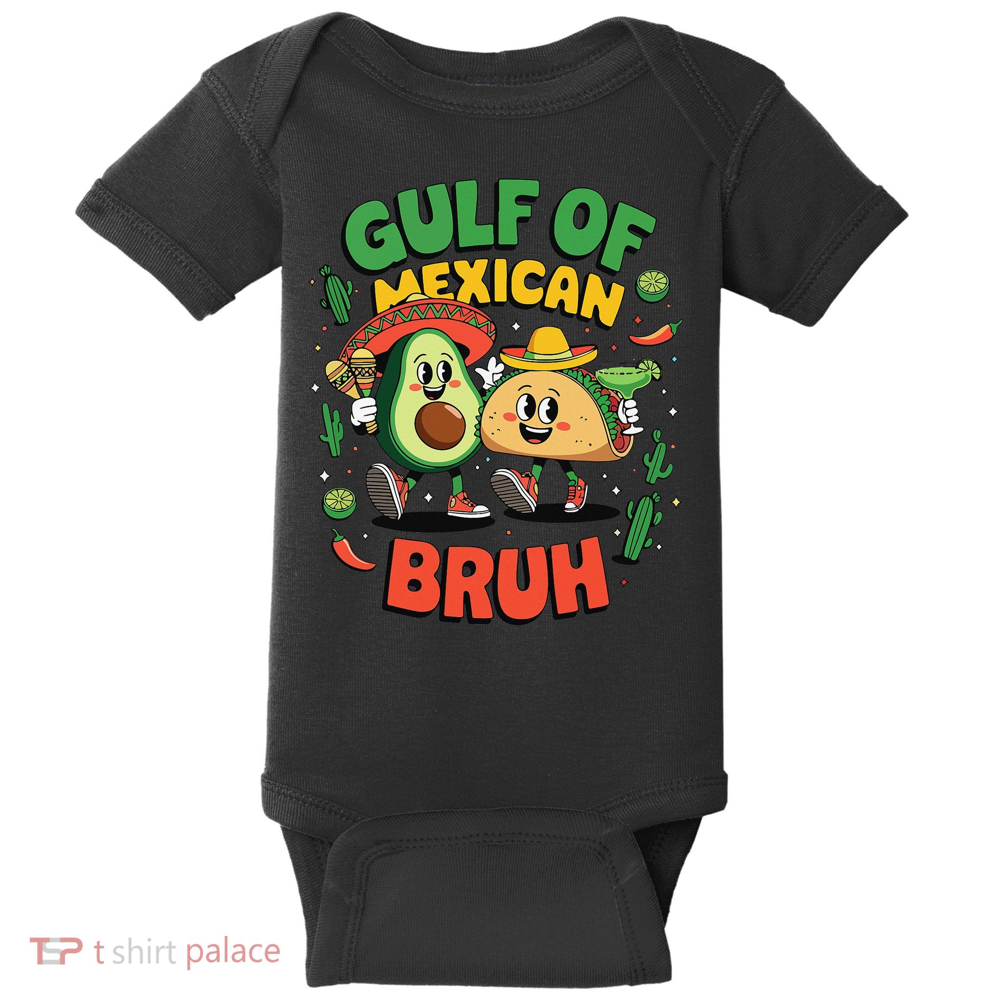 Avocado Gulf Of Mexican Bruh Cinco De Mayo Funny Baby Bodysuit