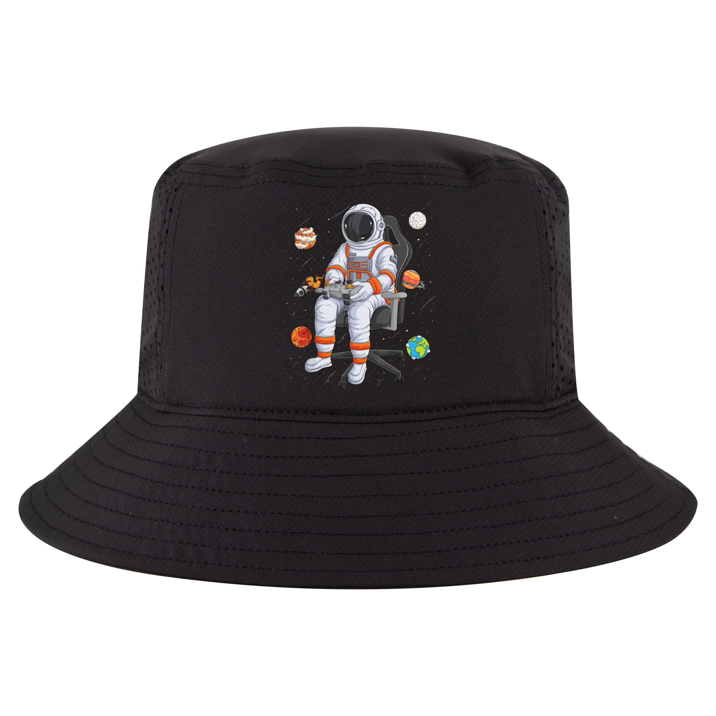 Astronaut Gamer Outer Space Gaming System Planets Cool Comfort Performance Bucket Hat