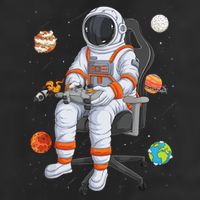 Astronaut Gamer Outer Space Gaming System Planets Hat