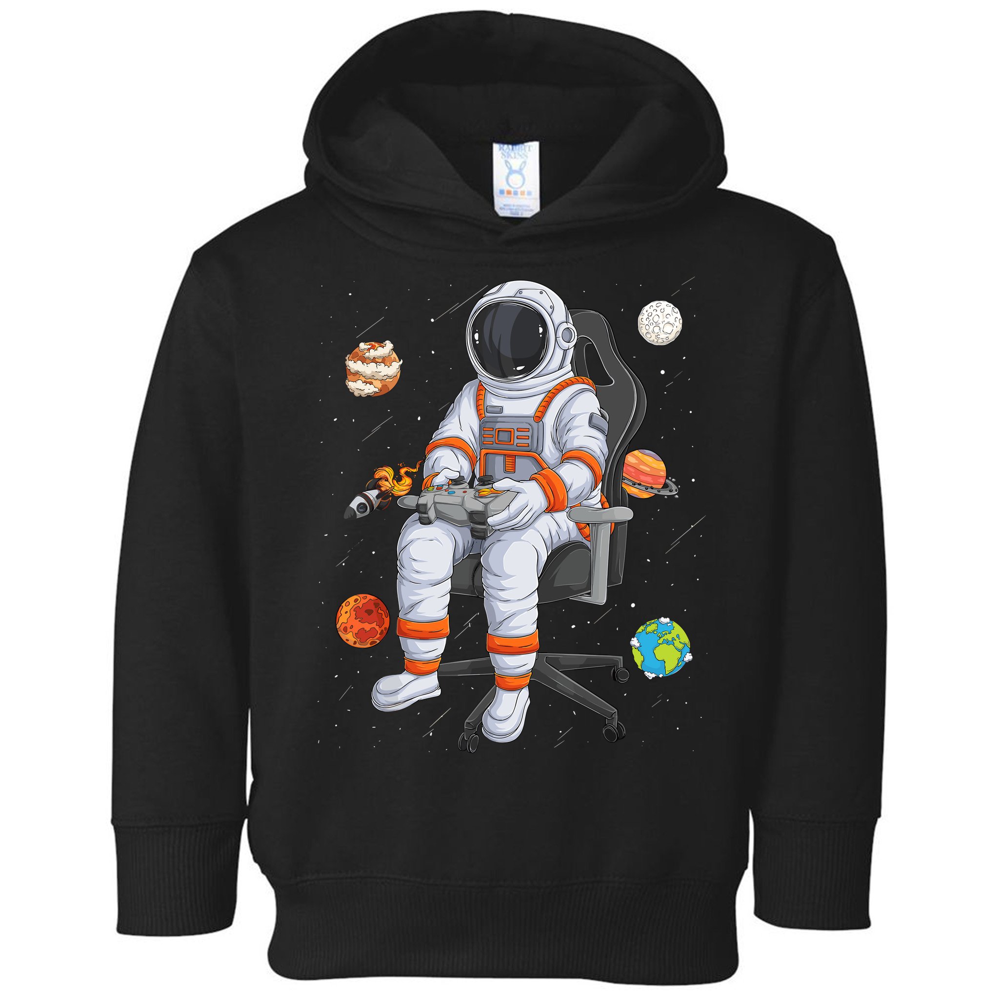 Astronaut Gamer Outer Space Gaming System Planets Toddler Hoodie