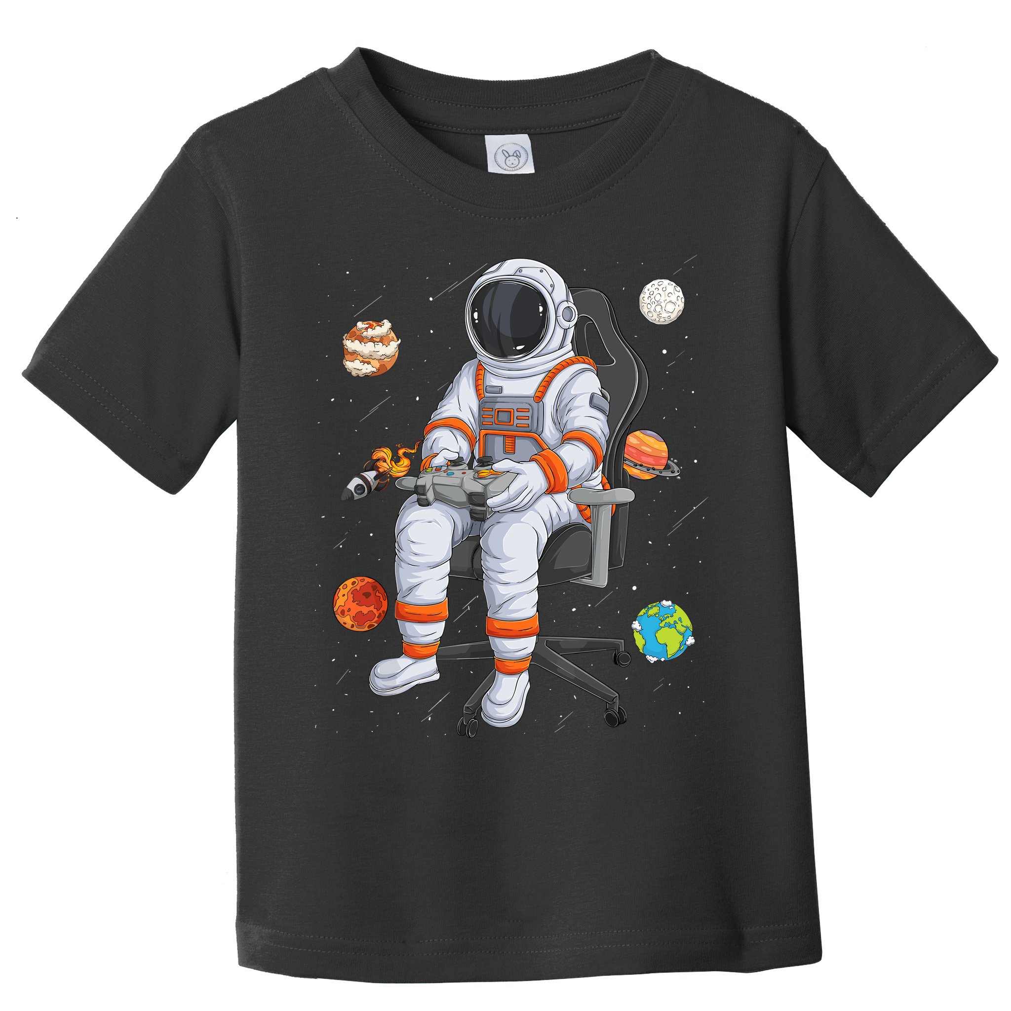 Astronaut Gamer Outer Space Gaming System Planets Toddler T-Shirt