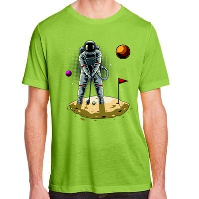 Astronaut Golfing On The Moon Funny Golf Lovers Adult ChromaSoft Performance T-Shirt