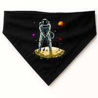 Astronaut Golfing On The Moon Funny Golf Lovers USA-Made Doggie Bandana