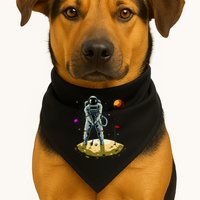 Astronaut Golfing On The Moon Funny Golf Lovers USA-Made Doggie Bandana
