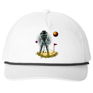 Astronaut Golfing On The Moon Funny Golf Lovers Snapback Five-Panel Rope Hat