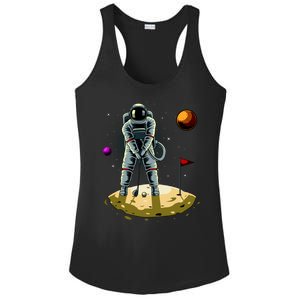 Astronaut Golfing On The Moon Funny Golf Lovers Ladies PosiCharge Competitor Racerback Tank