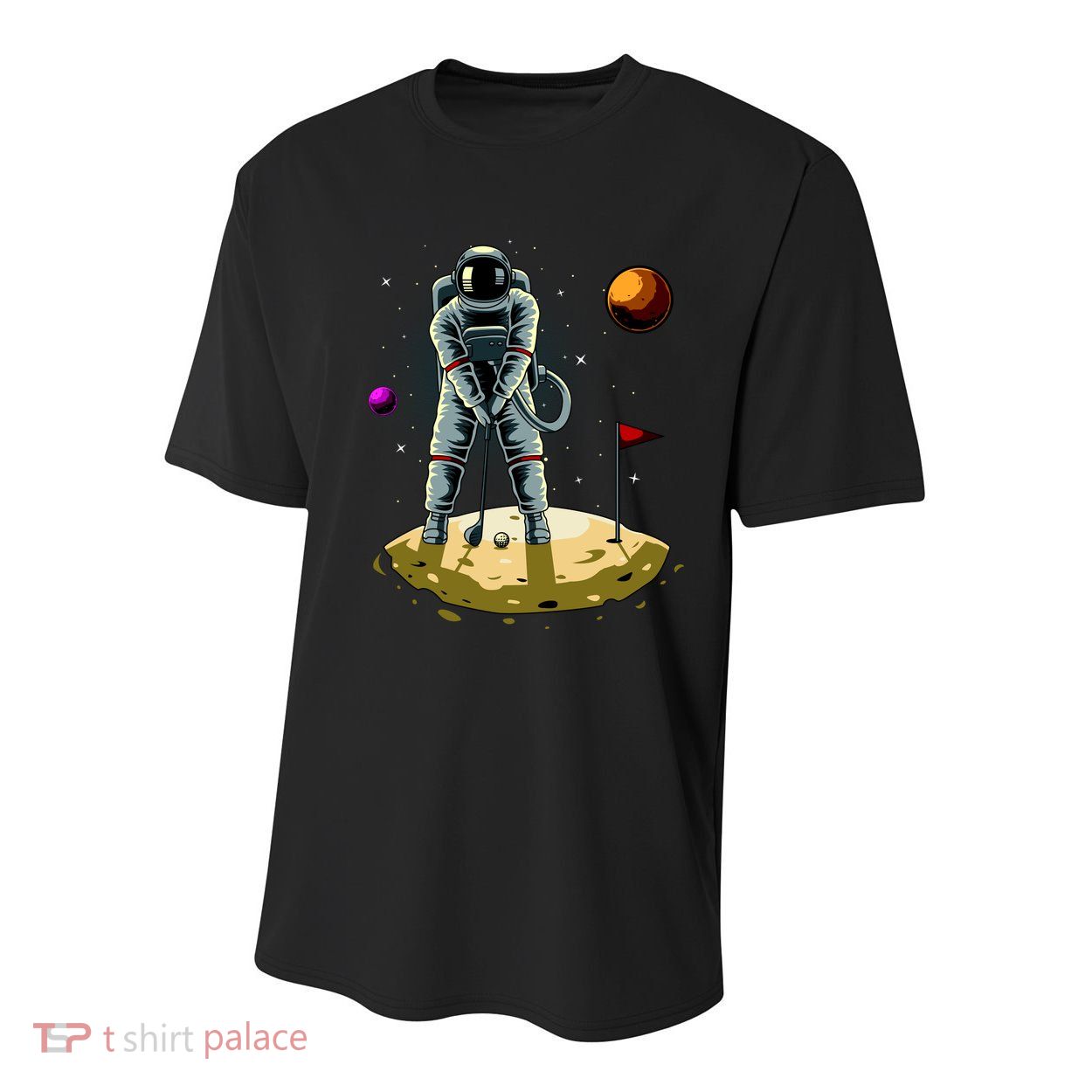 Astronaut Golfing On The Moon Funny Golf Lovers Youth Performance Sprint T-Shirt
