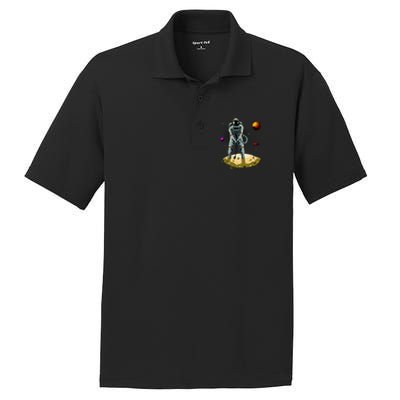 Astronaut Golfing On The Moon Funny Golf Lovers PosiCharge RacerMesh Polo