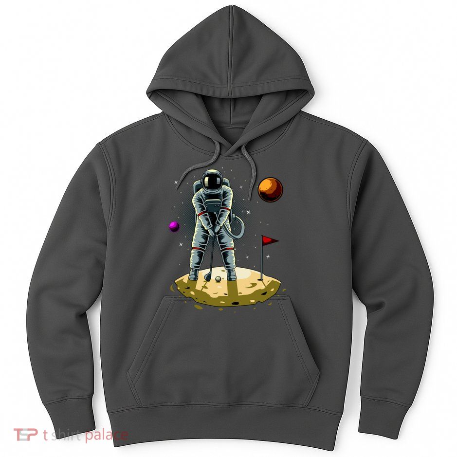 Astronaut Golfing On The Moon Funny Golf Lovers Hoodie
