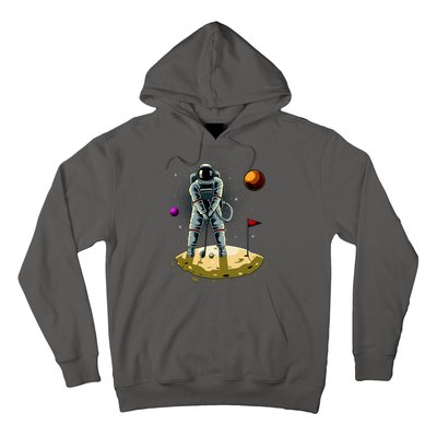 Astronaut Golfing On The Moon Funny Golf Lovers Hoodie