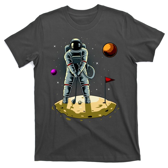 Astronaut Golfing On The Moon Funny Golf Lovers T-Shirt