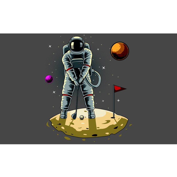 Astronaut Golfing On The Moon Funny Golf Lovers Bumper Sticker