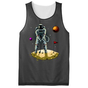 Astronaut Golfing On The Moon Funny Golf Lovers Mesh Reversible Basketball Jersey Tank