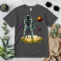 Astronaut Golfing On The Moon Funny Golf Lovers Premium T-Shirt