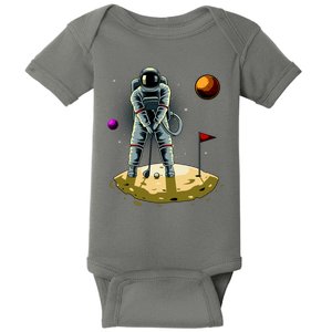 Astronaut Golfing On The Moon Funny Golf Lovers Baby Bodysuit