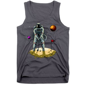 Astronaut Golfing On The Moon Funny Golf Lovers Tank Top