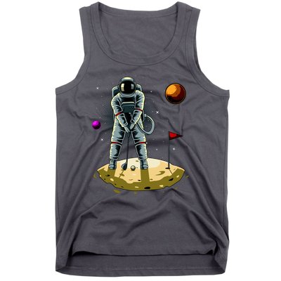 Astronaut Golfing On The Moon Funny Golf Lovers Tank Top