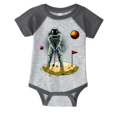 Astronaut Golfing On The Moon Funny Golf Lovers Infant Baby Jersey Bodysuit