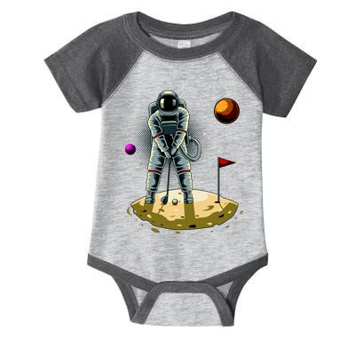 Astronaut Golfing On The Moon Funny Golf Lovers Infant Baby Jersey Bodysuit