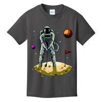 Astronaut Golfing On The Moon Funny Golf Lovers Kids T-Shirt