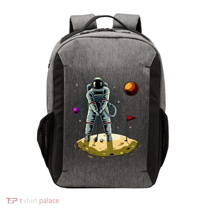 Astronaut Golfing On The Moon Funny Golf Lovers Vector Backpack
