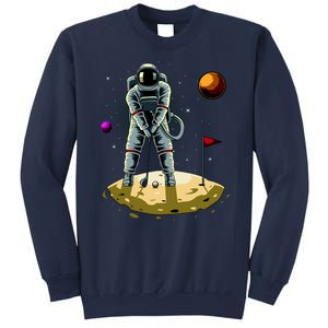 Astronaut Golfing On The Moon Funny Golf Lovers Sweatshirt