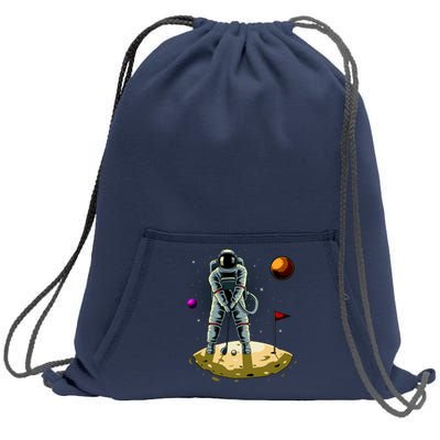 Astronaut Golfing On The Moon Funny Golf Lovers Sweatshirt Cinch Pack Bag