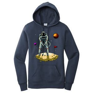 Astronaut Golfing On The Moon Funny Golf Lovers Women's Pullover Hoodie