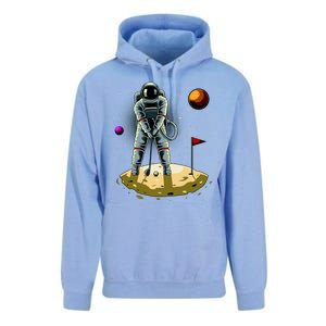 Astronaut Golfing On The Moon Funny Golf Lovers Unisex Surf Hoodie