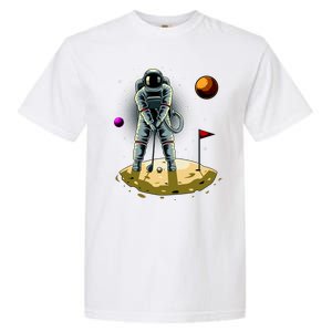 Astronaut Golfing On The Moon Funny Golf Lovers Garment-Dyed Heavyweight T-Shirt