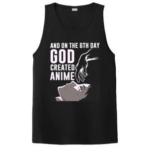 Anime Gift On The 6th Day God Created Anime Funny Anime Gift PosiCharge Competitor Tank