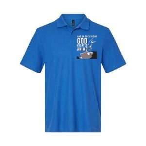 Anime Gift On The 6th Day God Created Anime Funny Anime Gift Softstyle Adult Sport Polo