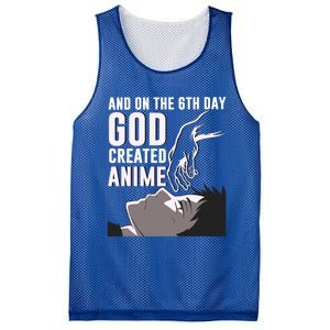 Anime Gift On The 6th Day God Created Anime Funny Anime Gift Mesh Reversible Basketball Jersey Tank