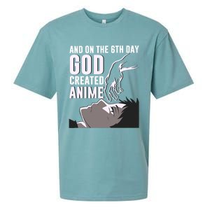 Anime Gift On The 6th Day God Created Anime Funny Anime Gift Sueded Cloud Jersey T-Shirt