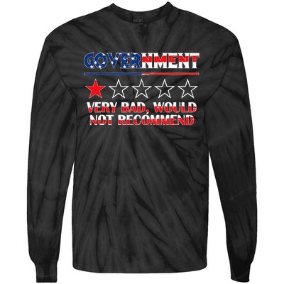 Anti Government One Star Rate Not Recommend Tie-Dye Long Sleeve Shirt