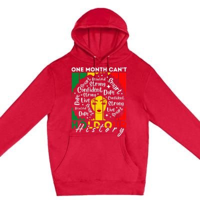 Afro Girl One Month CanT Hold Our History Black History Premium Pullover Hoodie