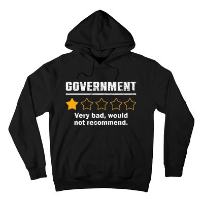 Anti Government One Star Rate Not Recommend Hoodie