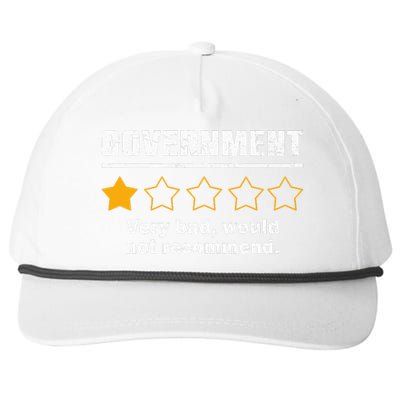 Anti Government One Star Rate Not Recommend Snapback Five-Panel Rope Hat