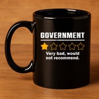 Anti Government One Star Rate Not Recommend 11oz C Handle Ceramic Mug