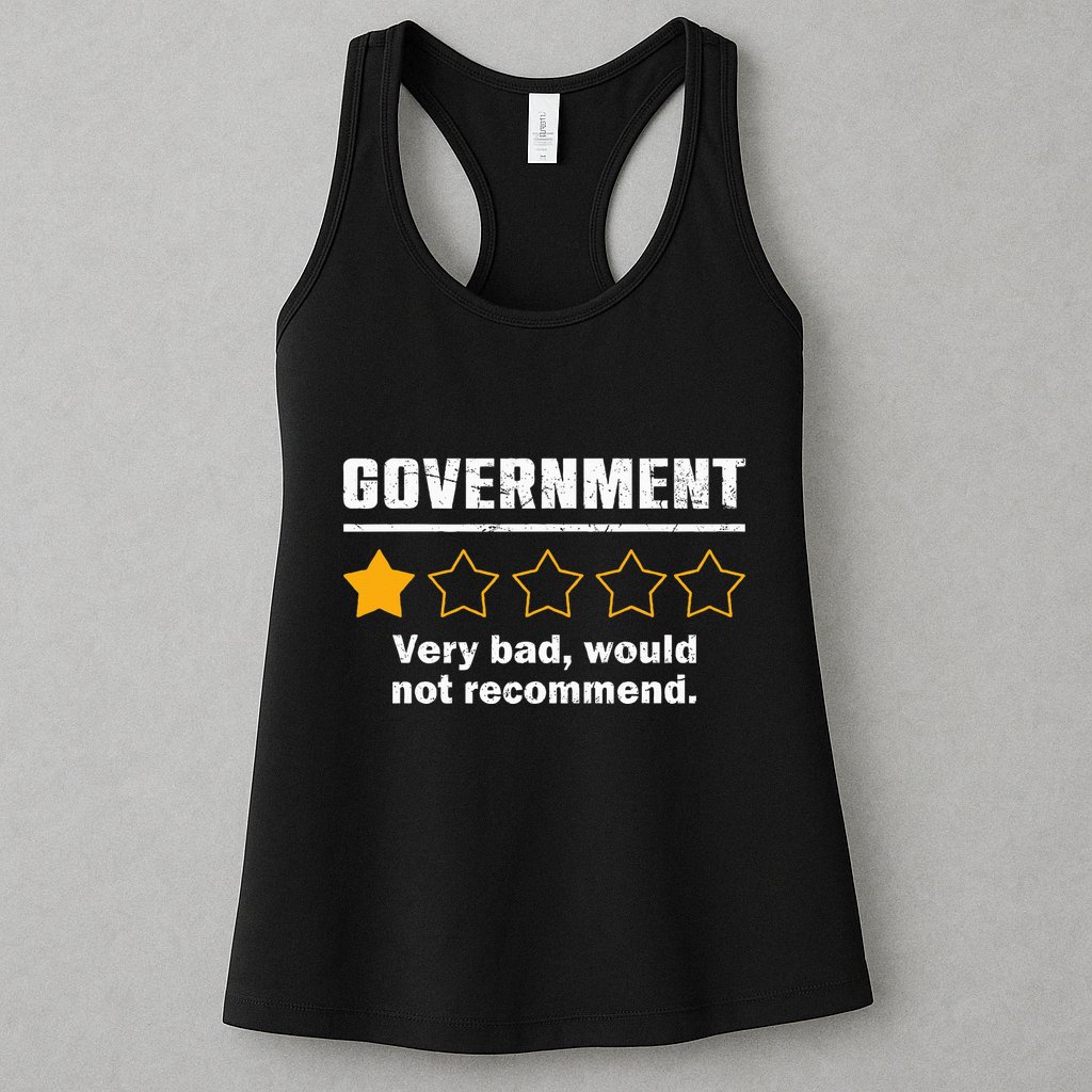 Anti Government One Star Rate Not Recommend Womens Tank Top