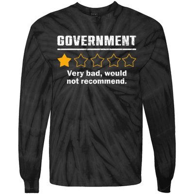 Anti Government One Star Rate Not Recommend Tie-Dye Long Sleeve Shirt