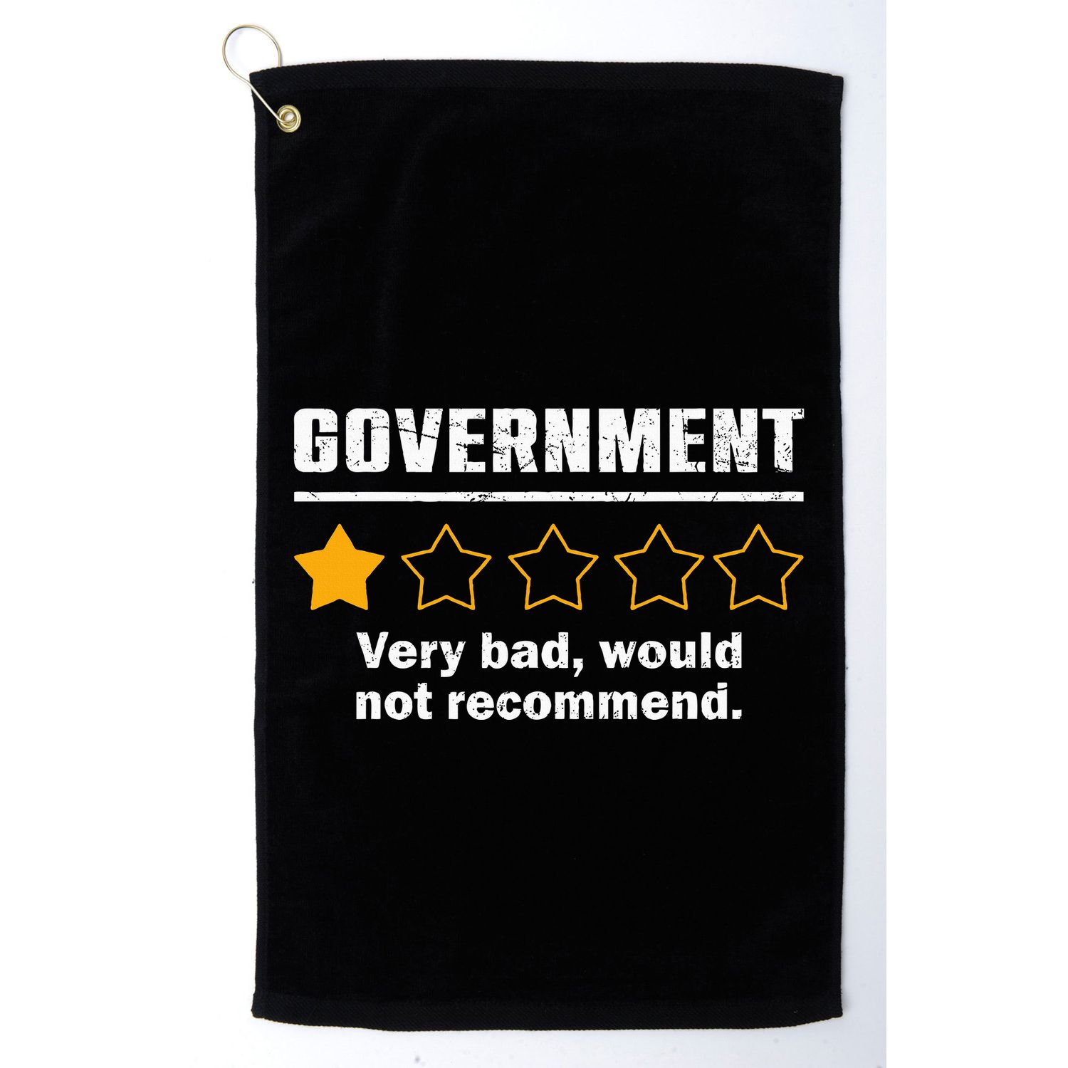 Anti Government One Star Rate Not Recommend Golf Towel