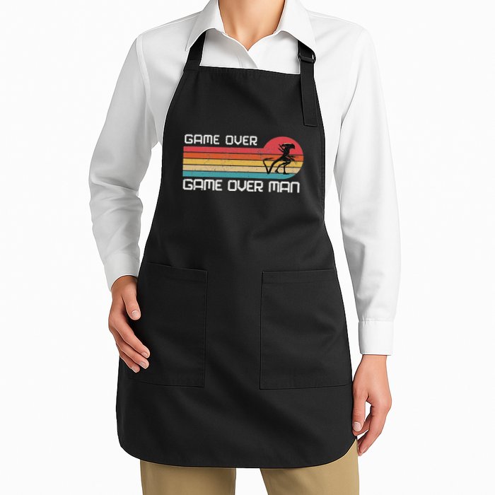 Alien Game Over Man Full-Length Apron With Pockets
