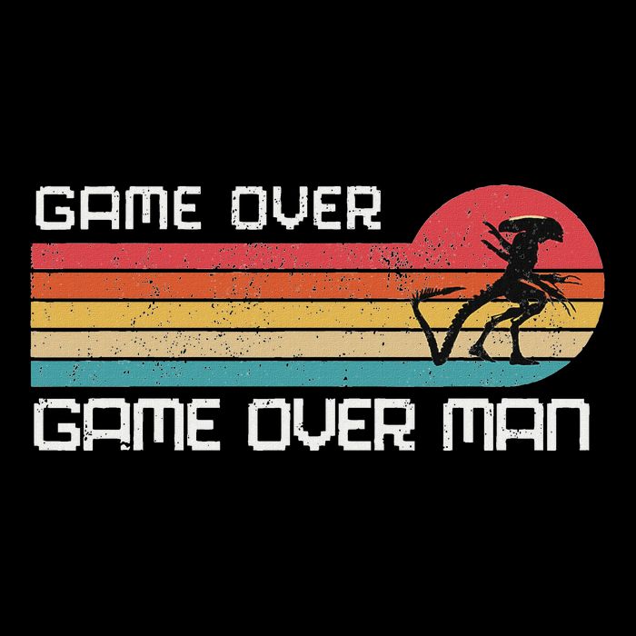 Alien Game Over Man Full-Length Apron With Pockets