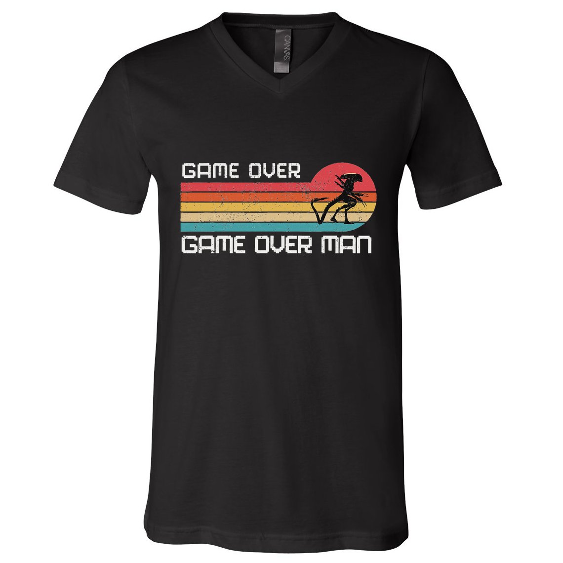 Alien Game Over Man V-Neck T-Shirt