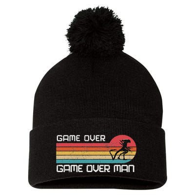 Alien Game Over Man Pom Pom 12in Knit Beanie