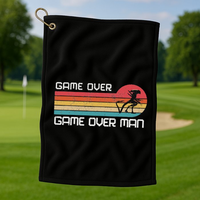Alien Game Over Man Golf Towel