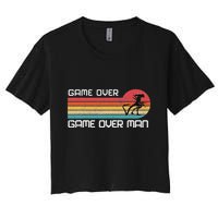 Alien Game Over Man Women's Crop Top Tee