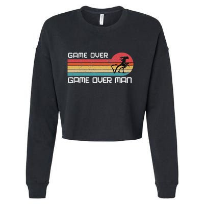 Alien Game Over Man Cropped Pullover Crew